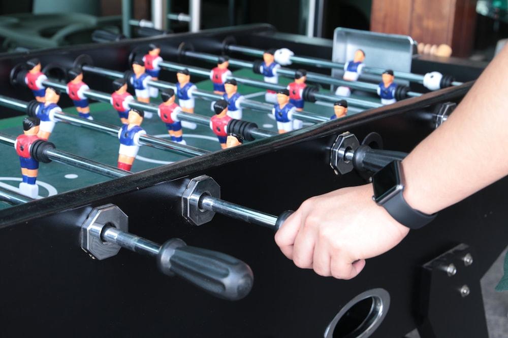 Bay La Sun Hotel And Marina - Emaar King Abdullah Economic City Exteriér fotografie A table football player